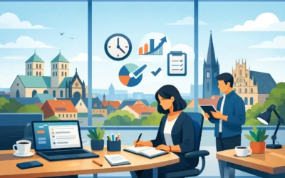 Einen produktiven Arbeitstag im Büro planen