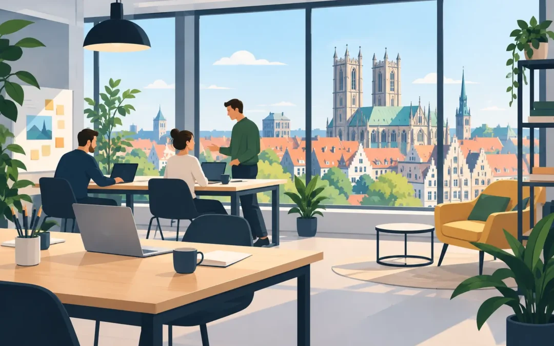 Kreativer Arbeitsplatz in einer Agentur in Münster